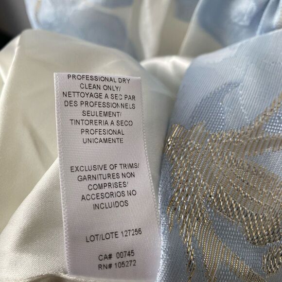 Kay Unger CASSIE MIDI DRESS Size 12 Blue, Silver, White - Picture 11 of 11